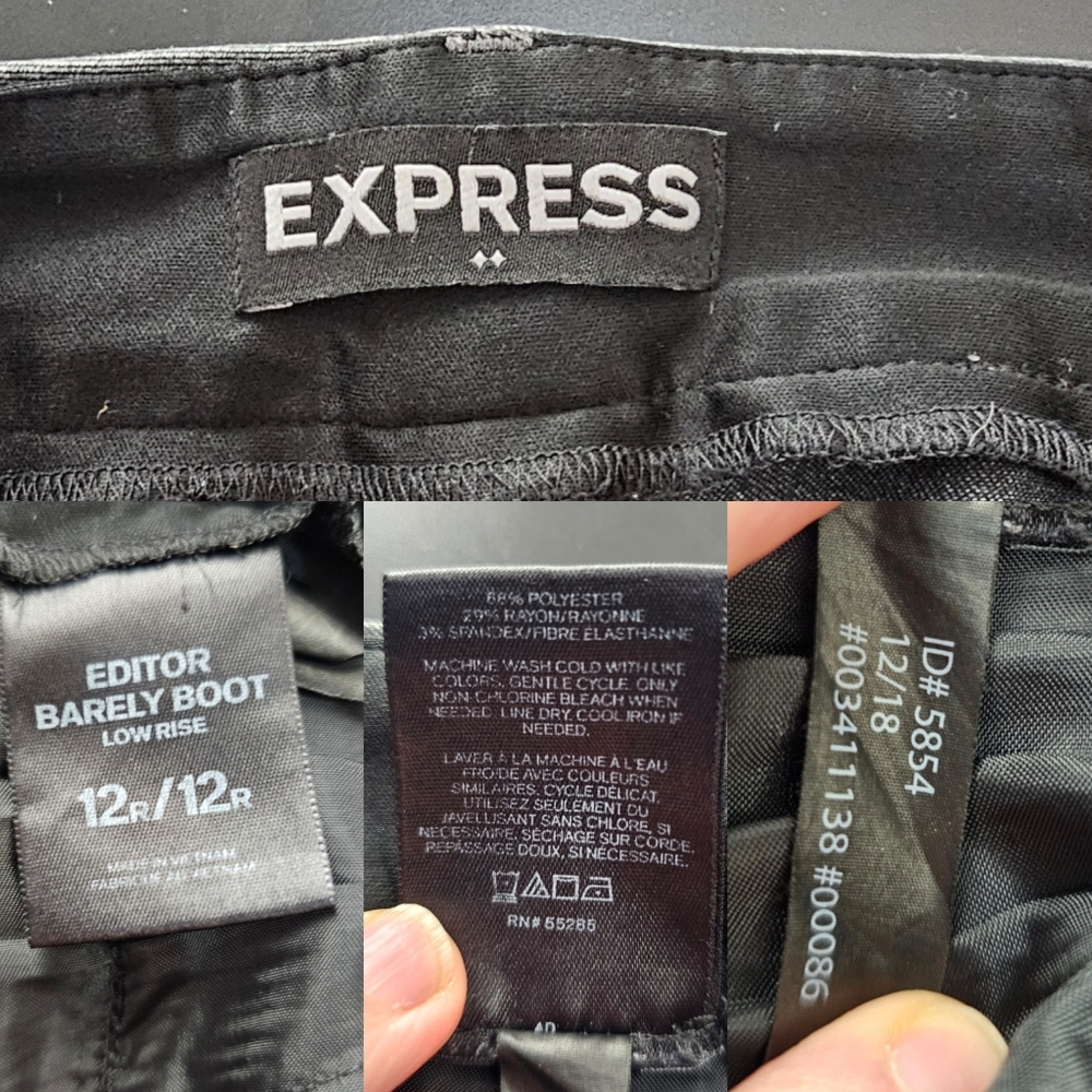 Express 12r Editor Barely Boot Grey Trouser Pant - image 2